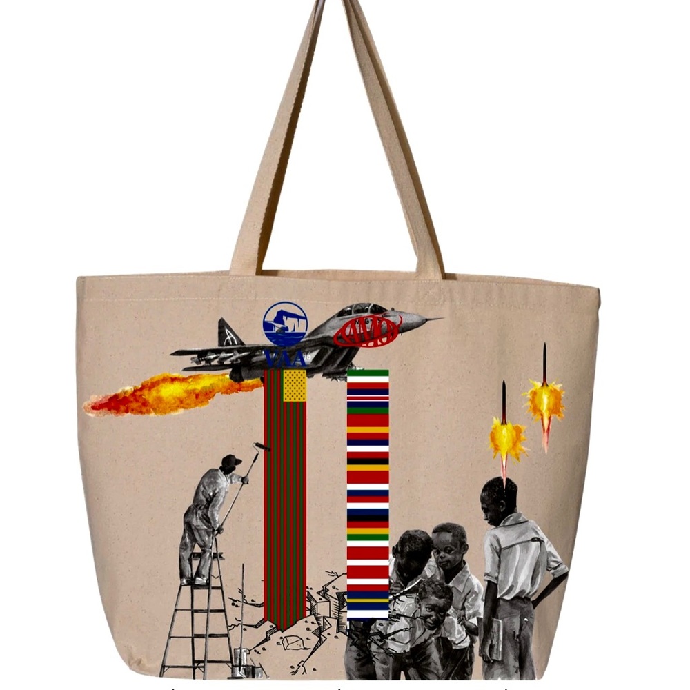 100% AUTHENTIC NEW VIRGIL ABLOH x CANARY YELLOW x FOS "OFF-WHITE" TOTE-BAG